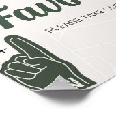 Poster Baby shower de football favoris (Coin)