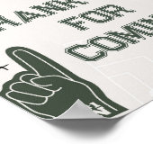 Poster Baby shower de football Merci pour venir (Coin)