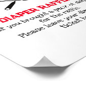 Poster Baby shower de fourche fourche à pain (Coin)