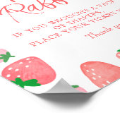 Poster Baby shower de fraise de fraise de papier (Coin)