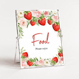 Poster Baby shower de fraises