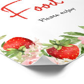 Poster Baby shower de fraises (Coin)