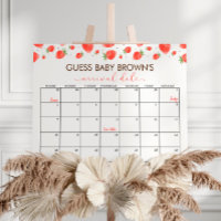 Baby shower de fraises Devis Date d'échéance Calen