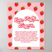 Poster Baby shower de fraises Late Night Diapers Jeu (Devant)