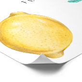 Poster Baby shower de fruits aux agrumes de citron doux B (Coin)