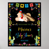 Poster Baby shower de garçon mexicain Little Muchachito (Devant)