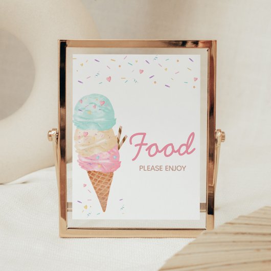 Poster Baby shower de glace