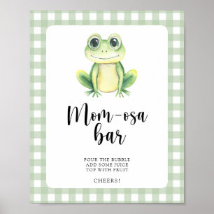 Poster Baby shower de grenouille - bar Momosa