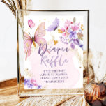 Poster Baby shower de jardin fleuri de Papillon au chapel<br><div class="desc">♥ Un complément parfait à votre fête ! Thème Papillon.</div>