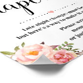 Poster Baby shower de jeu Diapeurs de nuit rose (Coin)