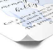 Poster Baby shower de la ceinture bleue Quelle taille a l (Coin)