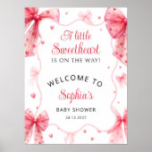 Poster Baby shower de la petite amoureuse corneille Bienv (Devant)