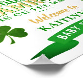 Poster Baby shower de la Saint-Patrick du Petit Shamrock (Coin)