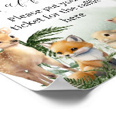 Poster Baby shower de la tombola de la volaille (Coin)