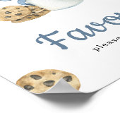 Poster Baby shower de lait d'aquarelle - Faveurs (Coin)