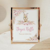 Baby shower de lapin de Boho rose, chapeau