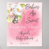 Poster Baby shower De Lapin Doux Les Bébés Sont Doux Trea (Devant)