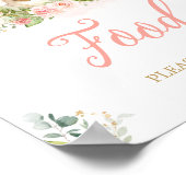 Poster Baby shower de lapin rose Floral (Coin)