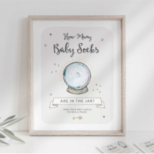 Poster Baby shower de l'Assistant Combien de sockets sont