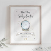 Poster Baby shower de l'Assistant Combien de sockets sont