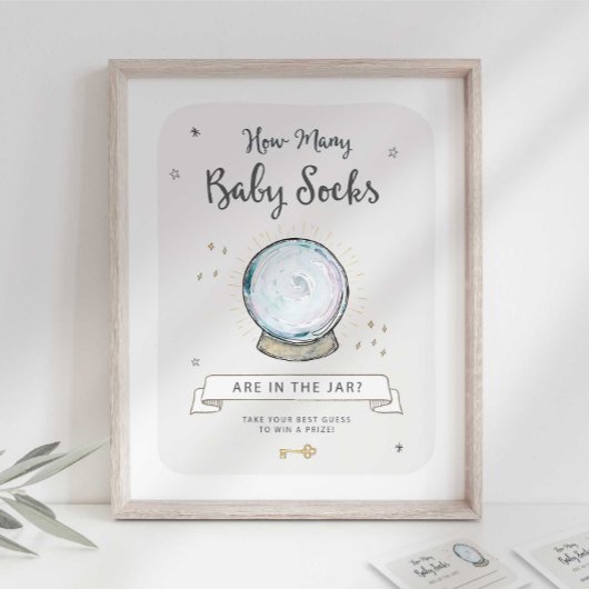 Poster Baby shower de l'Assistant Combien de sockets sont