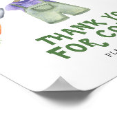 Poster baby shower de légumes - Merci pour venir (Coin)