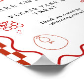 Poster Baby shower de livraison spéciale Pizza Signer pré (Coin)