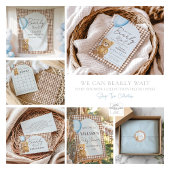 Poster Baby shower de l'ours bleu Teddy Favoriser la tabl