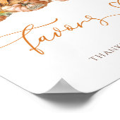 Poster Baby shower de l'ours en peluche d'automne Faveurs (Coin)