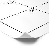 Poster Baby shower de l'ours vert - Date d'échéance (Coin)