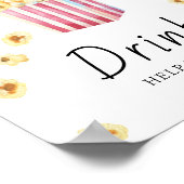 Poster Baby shower de maïs - BOISSONS (Coin)