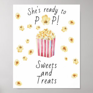 Poster Baby shower de maïs - Sucres et friandises