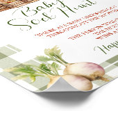 Poster Baby shower de marché cultivé localement Chasse de (Coin)