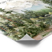 Poster Baby shower de montagne Woodland Bienvenue (Coin)