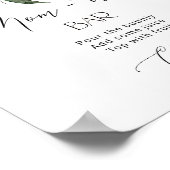 Poster baby shower de Noël à feuillage persistant bar mam (Coin)