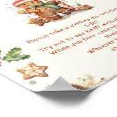 Poster Baby shower de Noël de la couche de nuit (Coin)