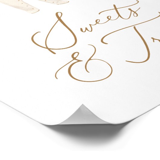 Poster Baby shower de Noël d'hiver Douceurs et friandises (Coin)