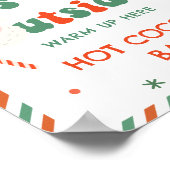 Poster Baby shower de Noël Hot Cocoa Bar (Coin)