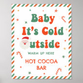 Poster Baby shower de Noël Hot Cocoa Bar (Devant)