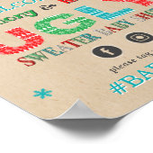 Poster Baby shower de Noël moche Sweet (Coin)