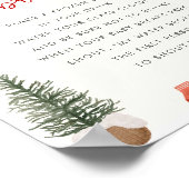 Poster Baby shower de Noël Mon eau Brossé Jeu Signal (Coin)