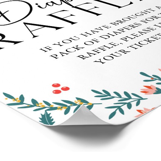 Poster Baby shower de Noël Nutcracker Diaper (Coin)