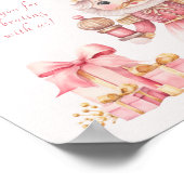 Poster Baby shower de Noël : Pink Nutcracker Faveurs (Coin)