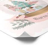 Poster baby shower de noix de cajou rose panneau barre de (Coin)