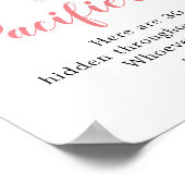 Poster Baby shower de pacifier de la fille d'éléphants tr (Coin)