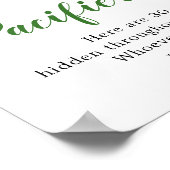 Poster Baby shower de Pacifier de l'éléphant tropical (Coin)