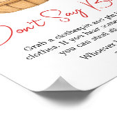 Poster Baby shower de panier de pomme automne ne pas dire (Coin)