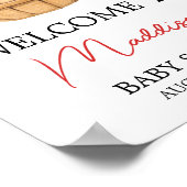 Poster Baby shower de panier de pomme d'automne (Coin)