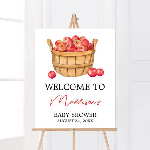Poster Baby shower de panier de pomme d'automne