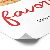 Poster Baby shower de panier de pomme d'automne Faveurs (Coin)